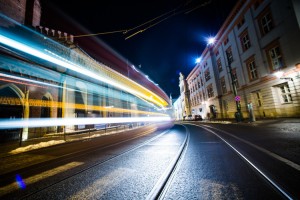 krakow at night